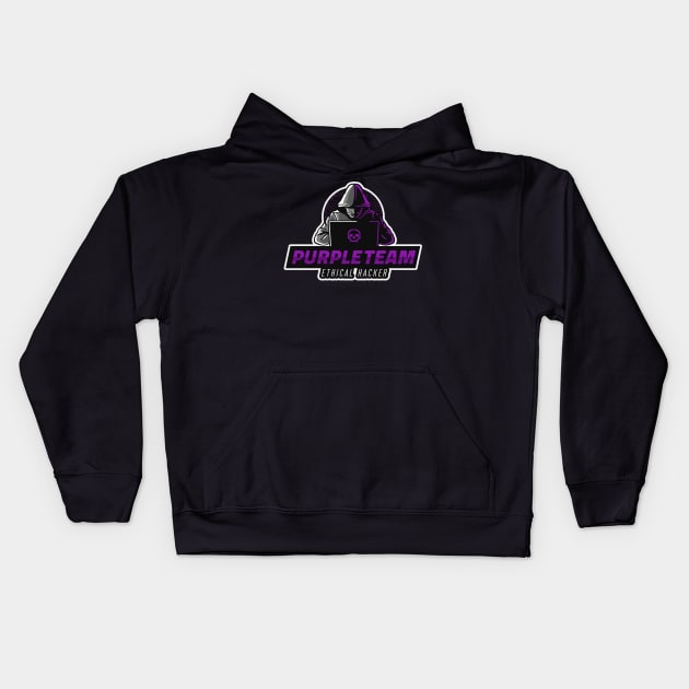 Purple Team | Hacker Design Kids Hoodie by leo-jess